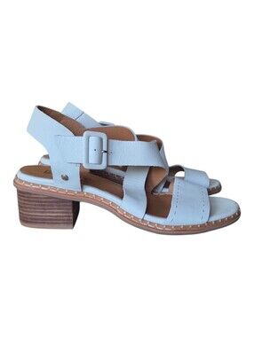 Pikolinos BLANES Leather White Block Heel Sandals Size 39 (US 8.5-9)